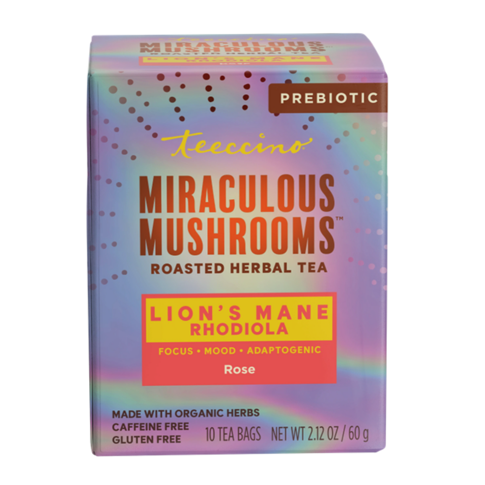 Lion's Mane Rhodiola Rose Mushroom Herbal Tea