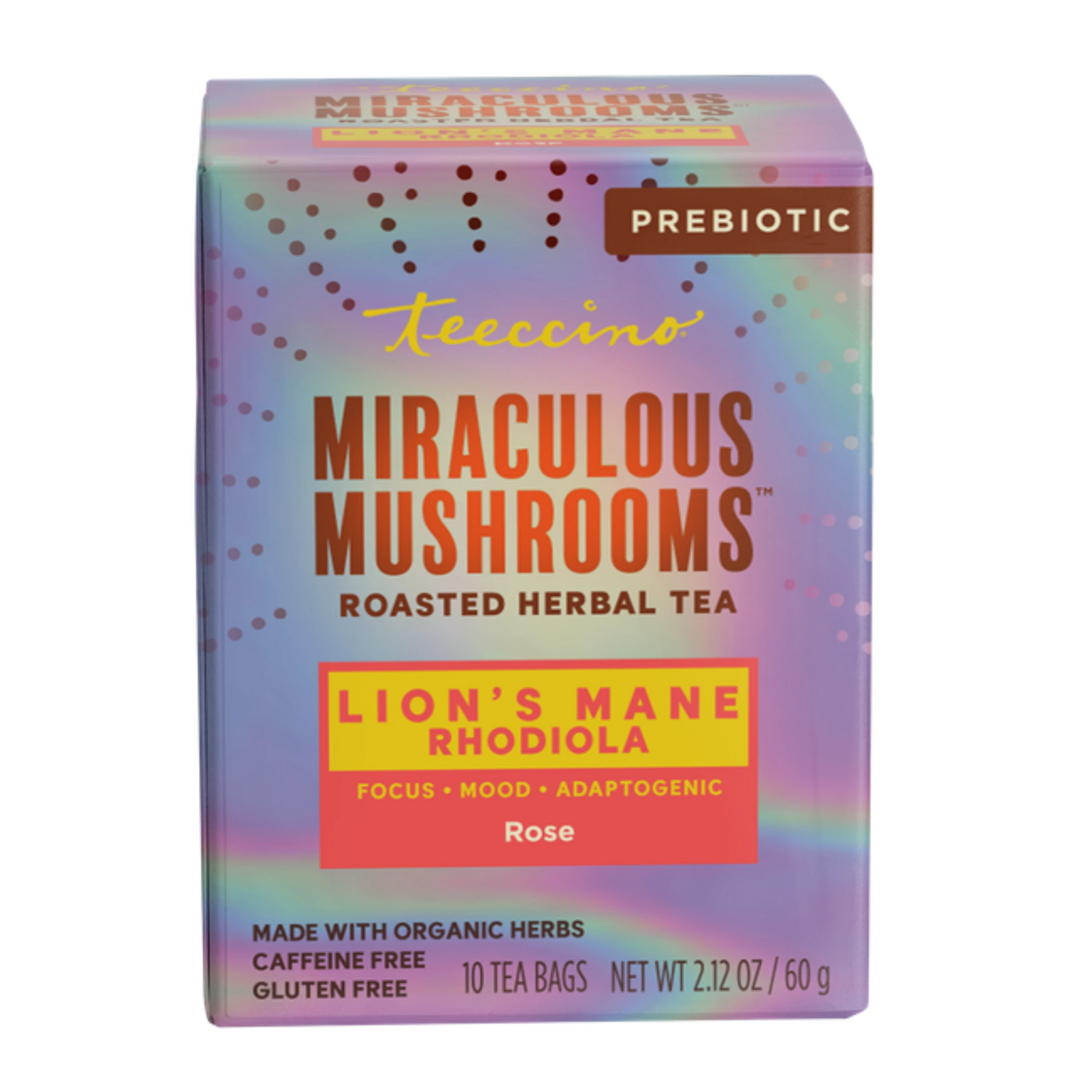 Lion's Mane Rhodiola Rose Mushroom Herbal Tea