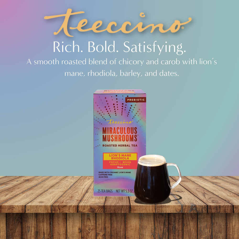 Lion's Mane Rhodiola Rose Mushroom Herbal Tea