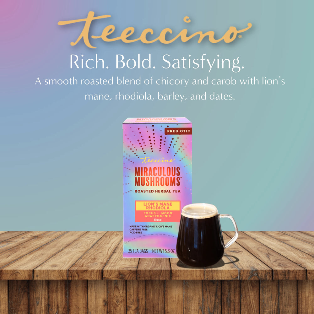 Lion's Mane Rhodiola Rose Mushroom Herbal Tea