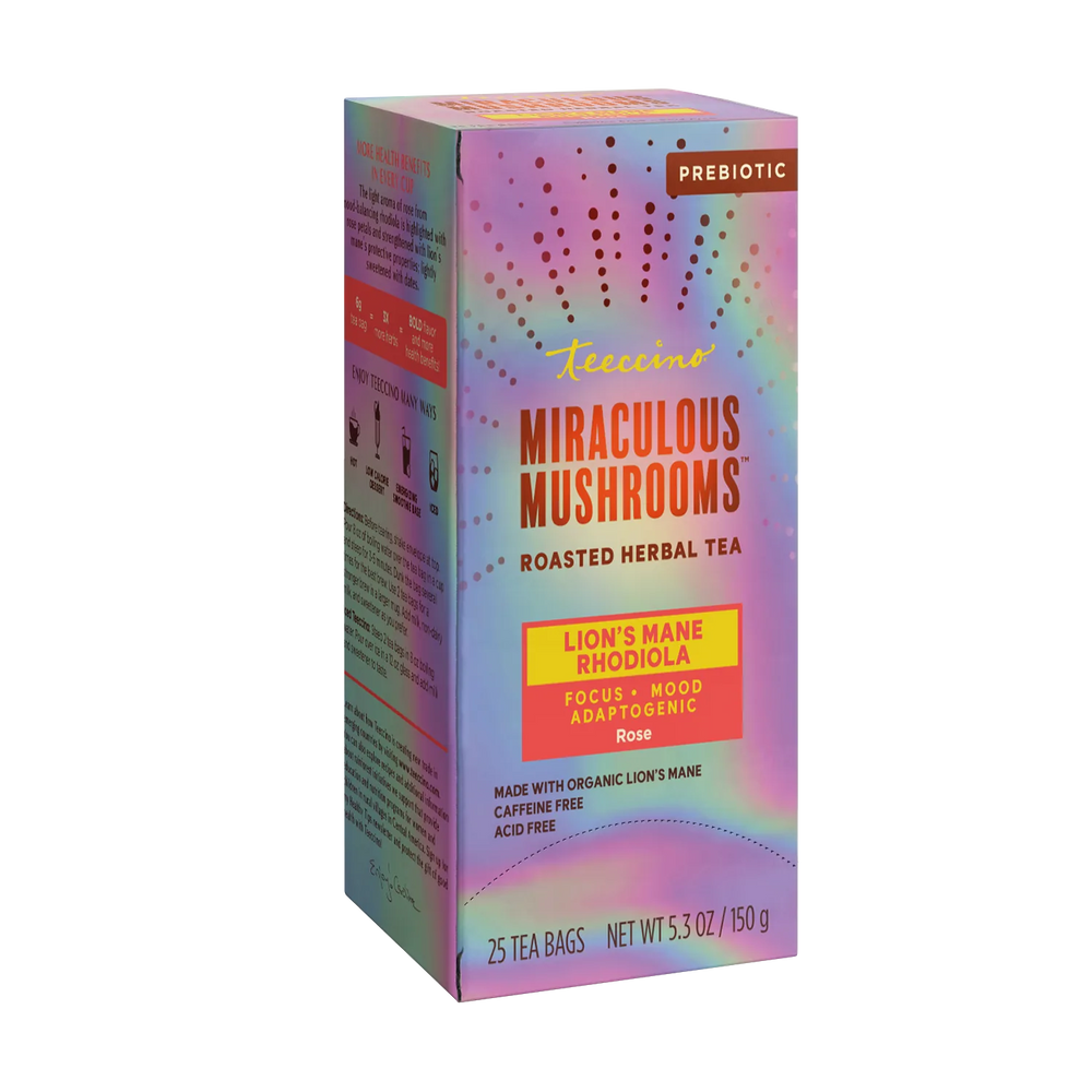 Lion's Mane Rhodiola Rose Mushroom Herbal Tea