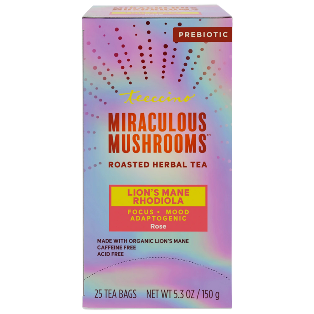 Lion's Mane Rhodiola Rose Mushroom Herbal Tea