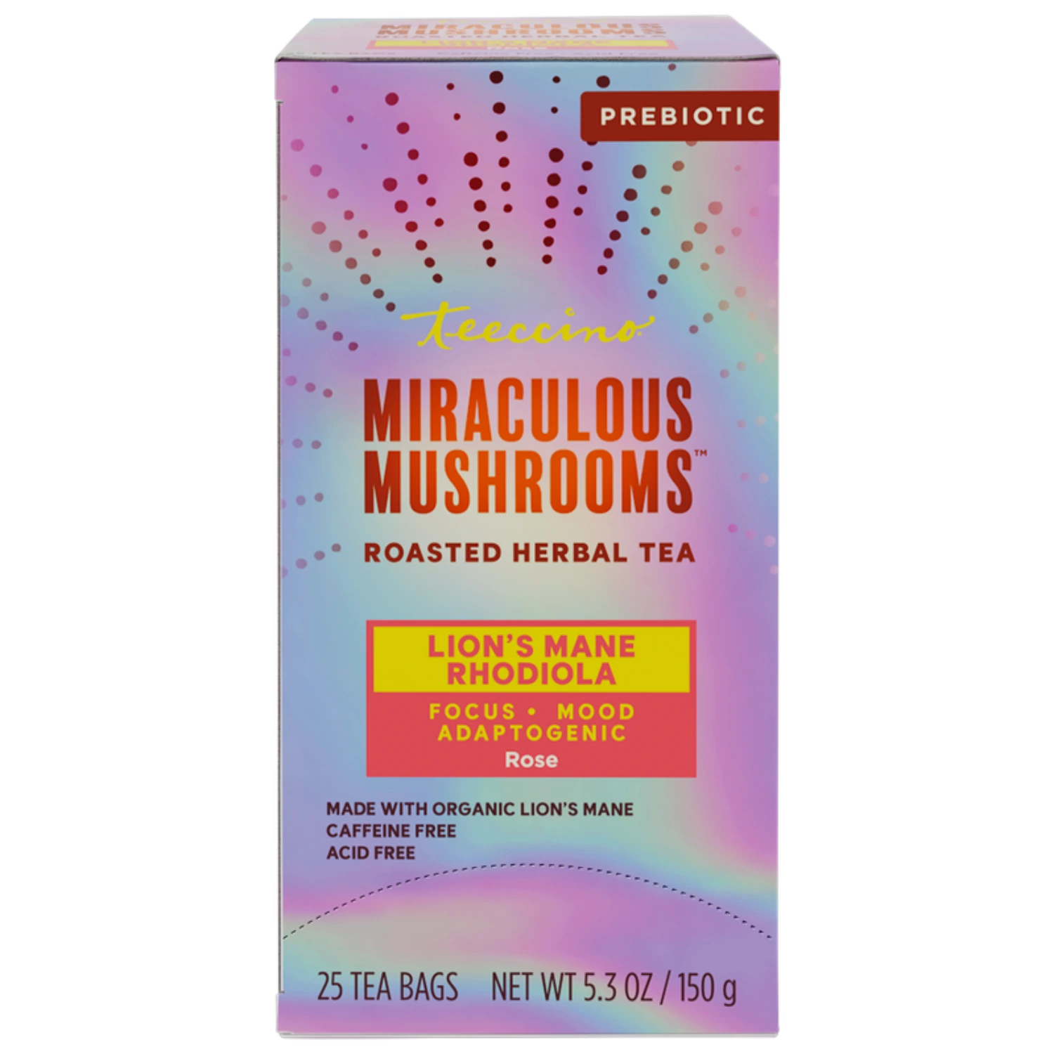 Lion's Mane Rhodiola Rose Mushroom Herbal Tea