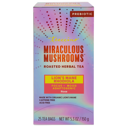 Hero view of Teeccino Lion's Mane Rhodiola Rose Mushroom Herbal Tea