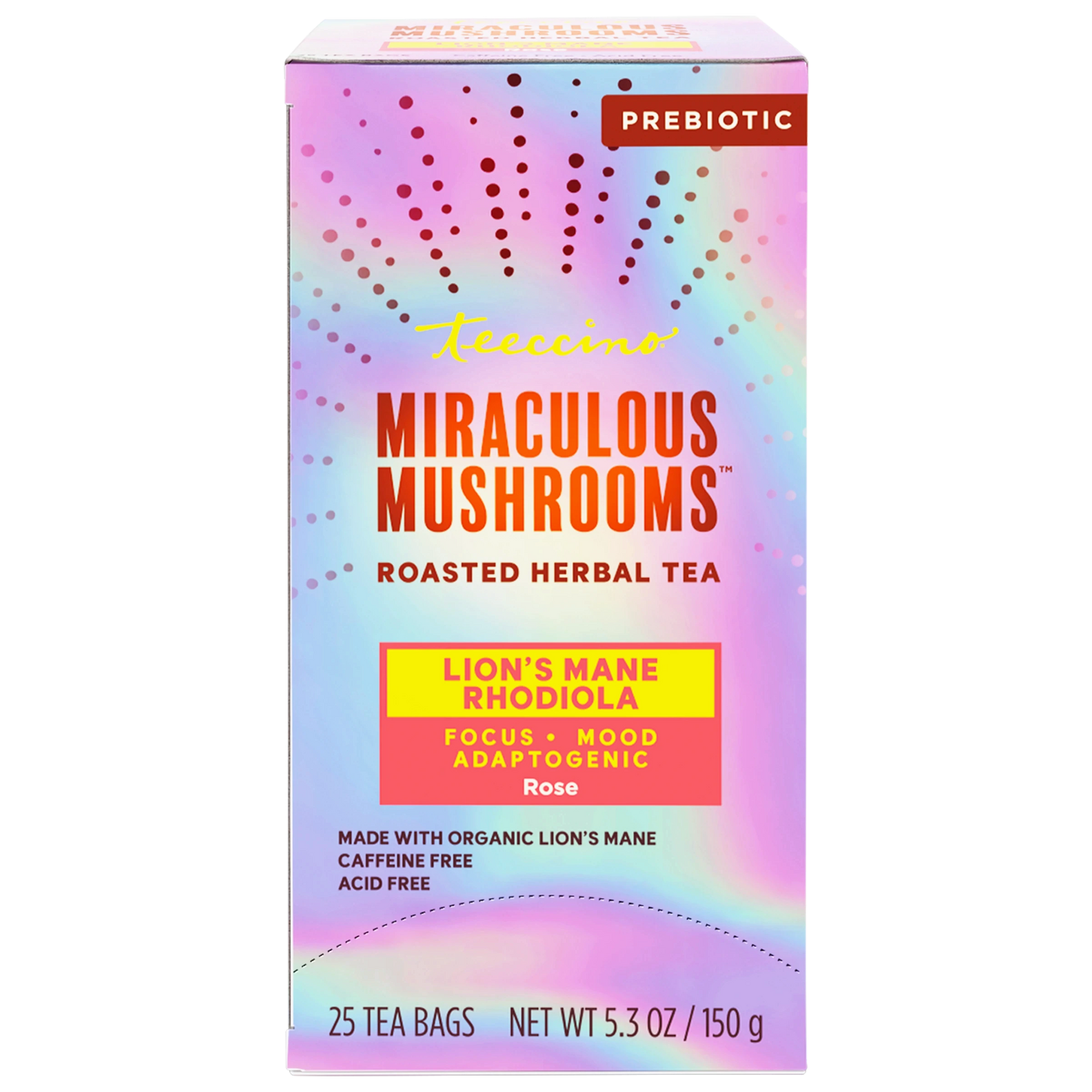 Lion's Mane Rhodiola Rose Mushroom Herbal Tea