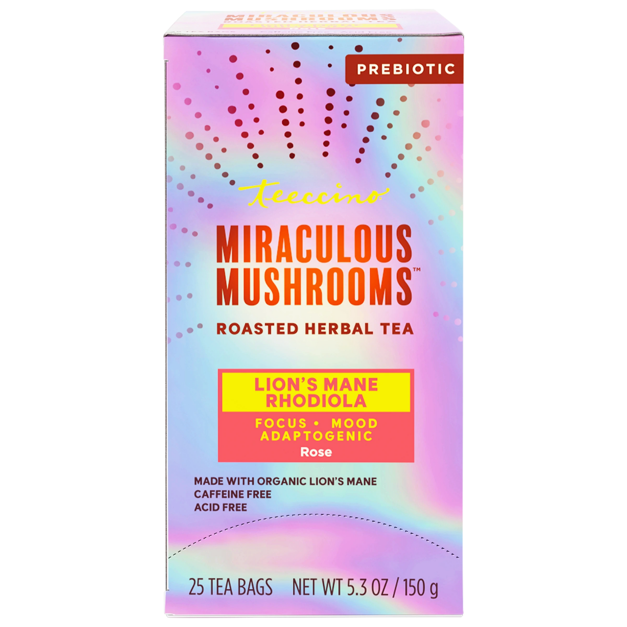 Lion's Mane Rhodiola Rose Mushroom Herbal Tea