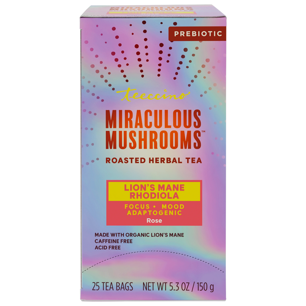 Lion's Mane Rhodiola Rose Mushroom Herbal Tea