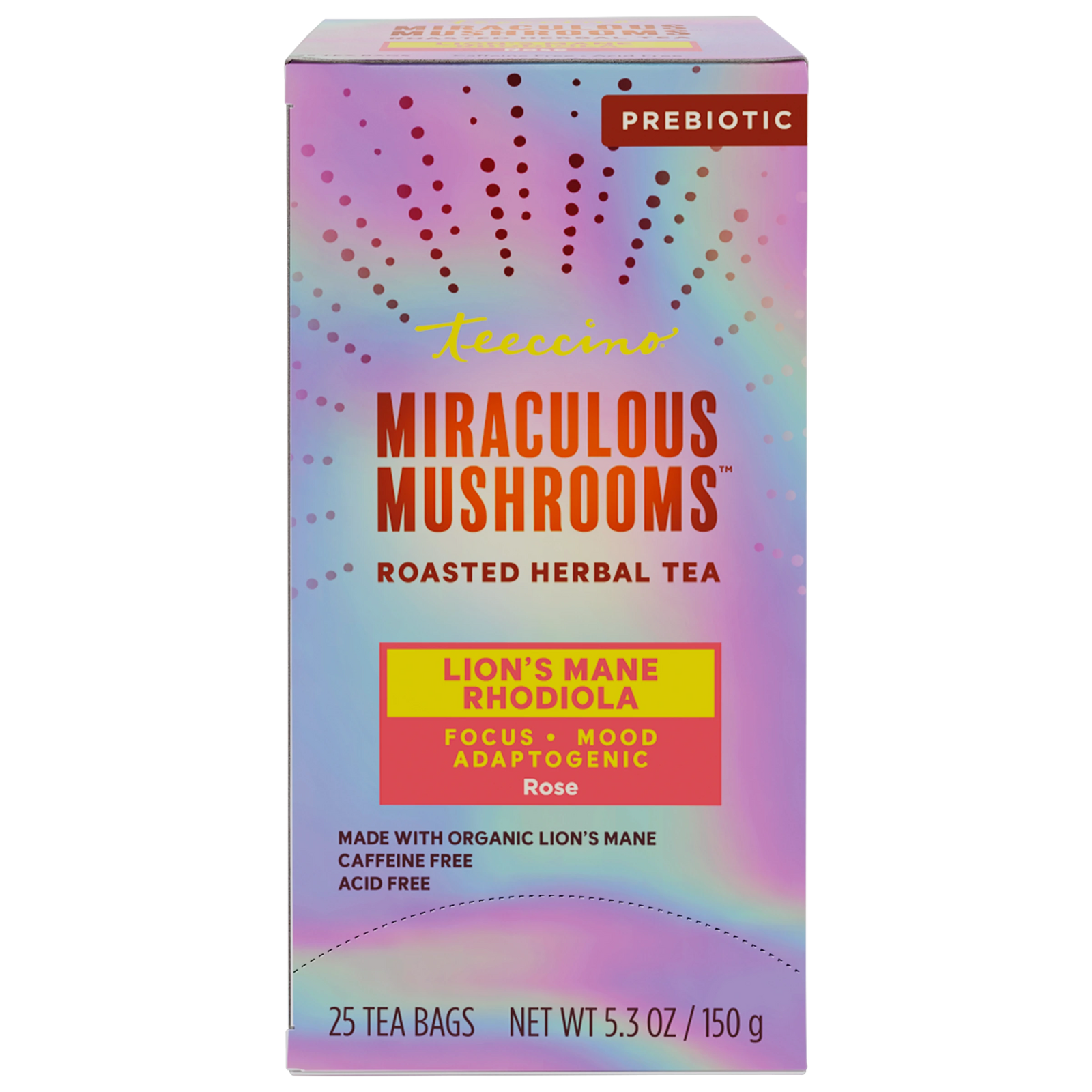 Lion's Mane Rhodiola Rose Mushroom Herbal Tea