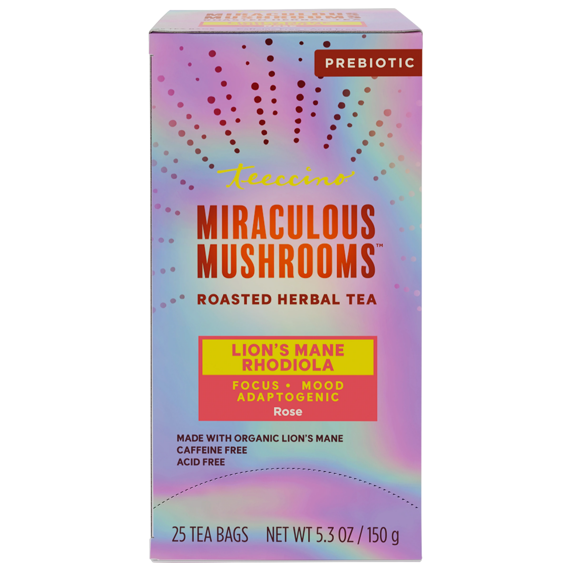 Lion's Mane Rhodiola Rose Mushroom Herbal Tea