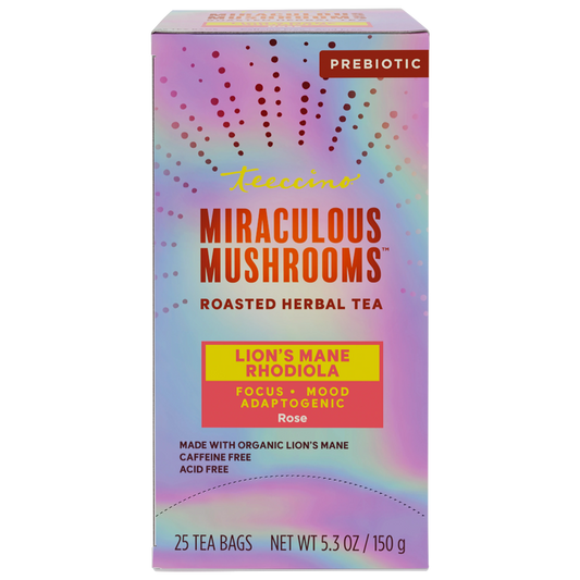 Hero view of Teeccino Lion's Mane Rhodiola Rose Mushroom Herbal Tea