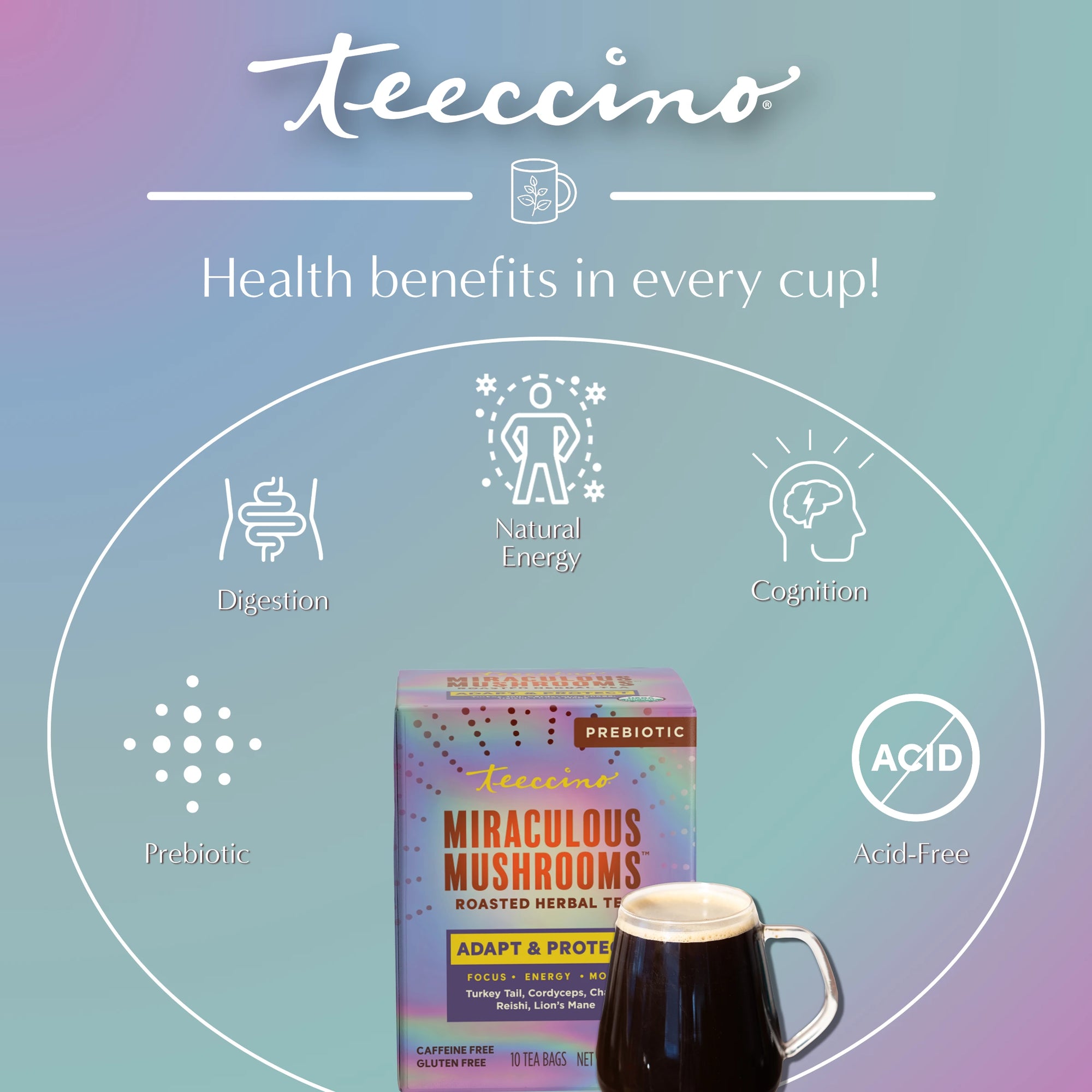 Miraculous Mushrooms® Adapt & Protect Herbal Tea