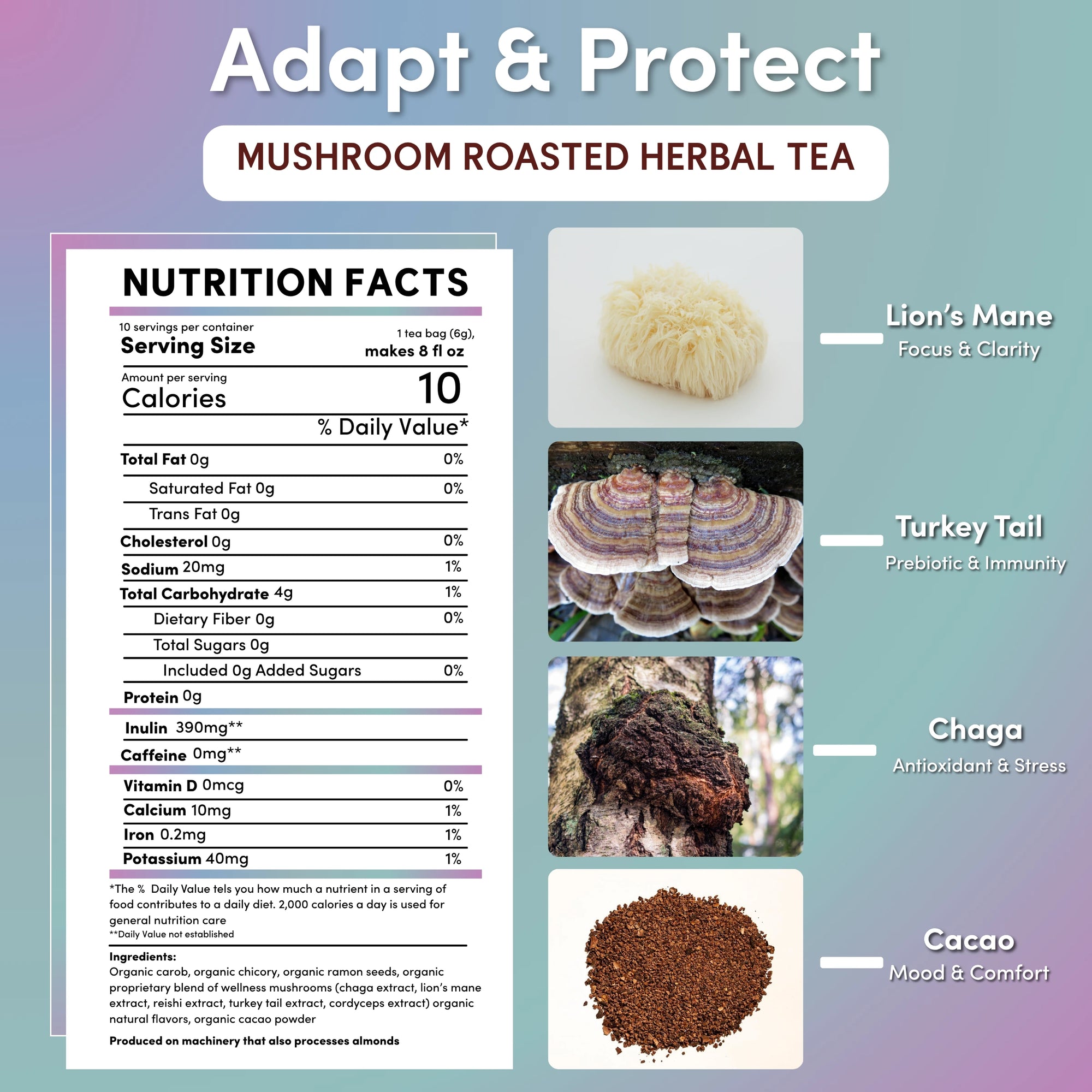 Miraculous Mushrooms® Adapt & Protect Herbal Tea