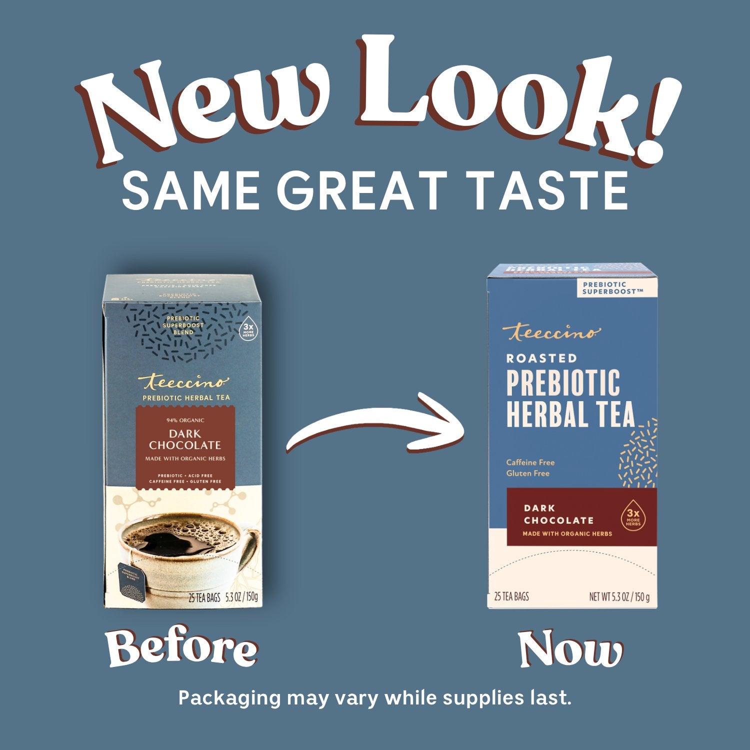 Dark Chocolate Prebiotic SuperBoost Herbal Tea – Teeccino