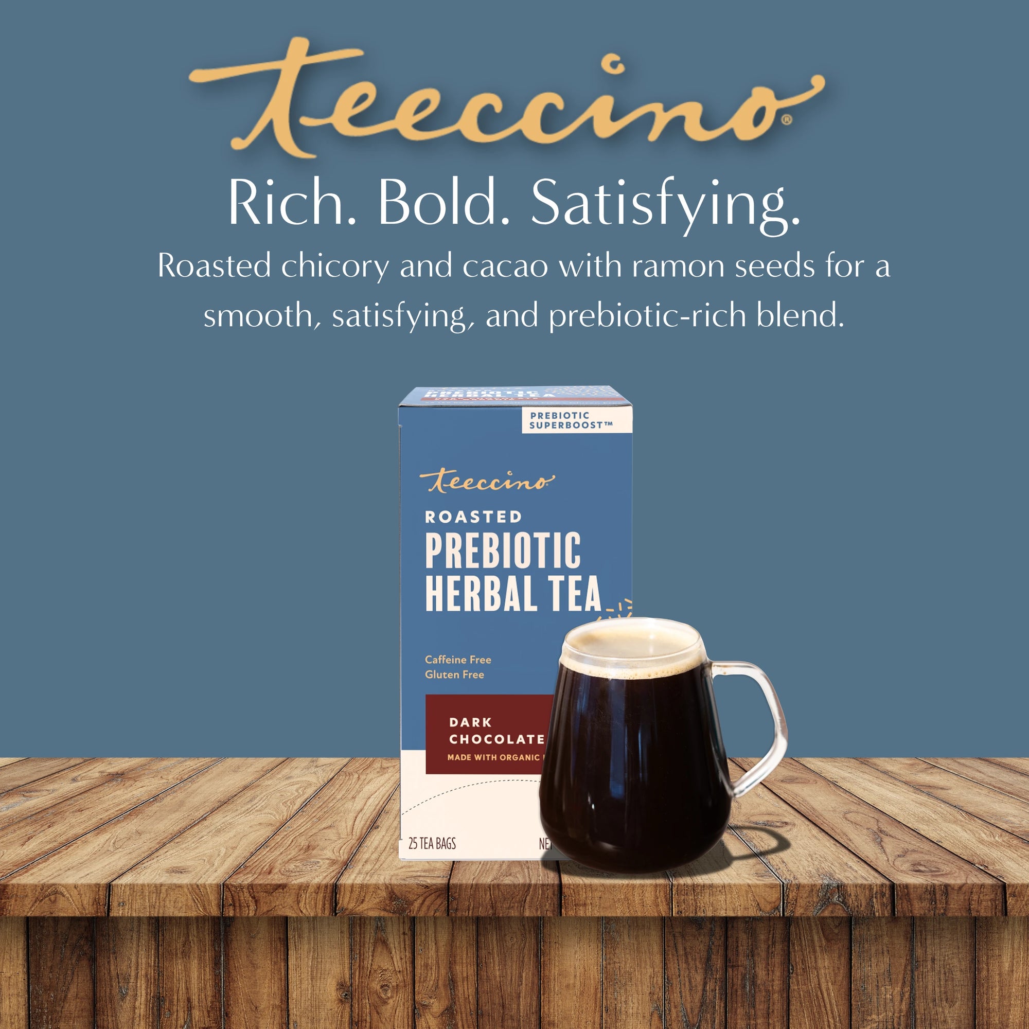 Dark Chocolate Prebiotic SuperBoost Herbal Tea – Teeccino