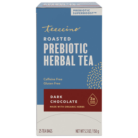Hero view of Teeccino Dark Chocolate Prebiotic SuperBoost Herbal Tea
