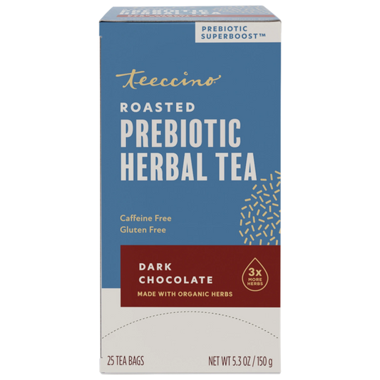 Hero view of Teeccino Dark Chocolate Prebiotic SuperBoost Herbal Tea