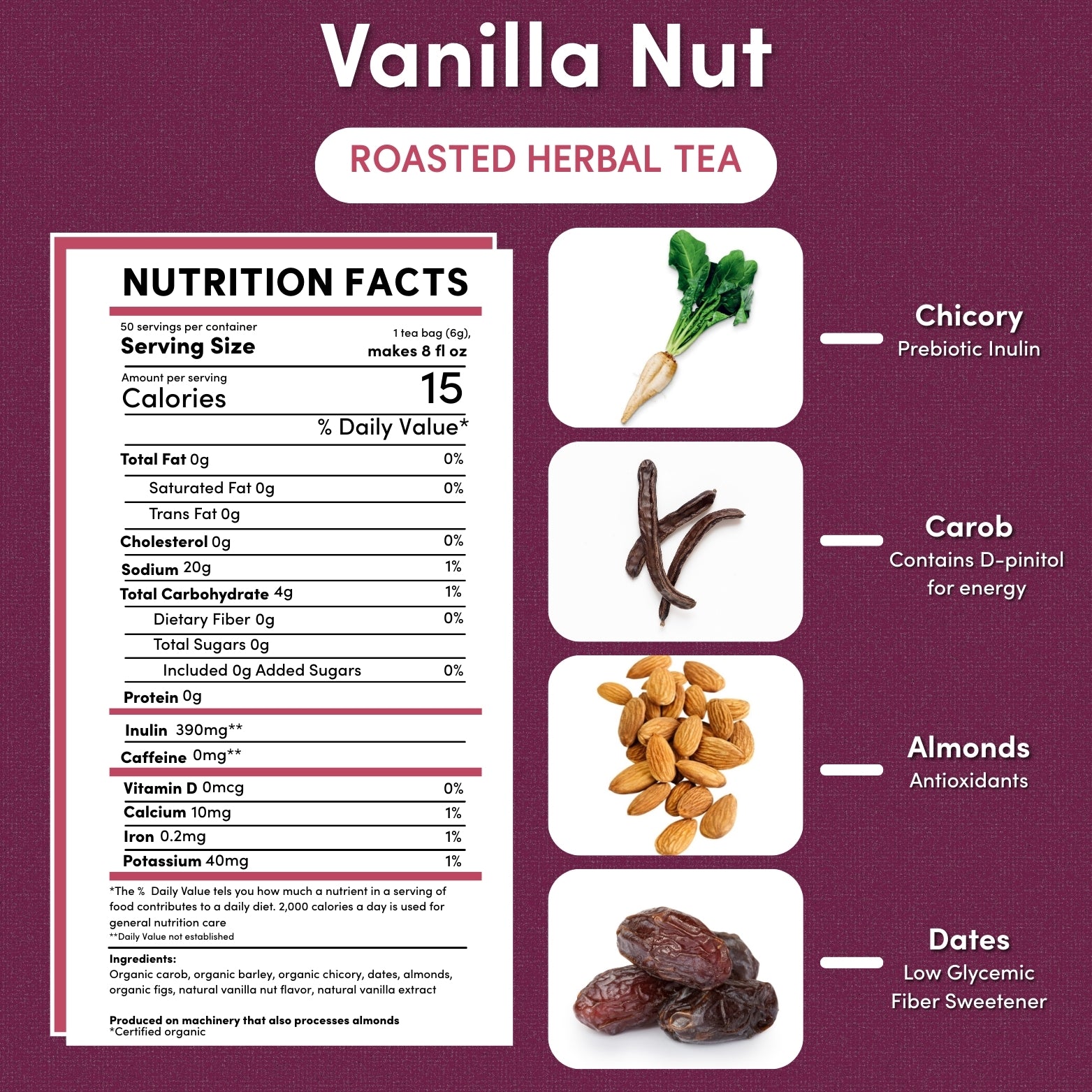 Vanilla Nut Roasted Herbal Tea