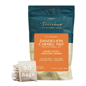 Dandelion Caramel Nut Roasted Herbal Tea — 50ct loose tagless tea bags