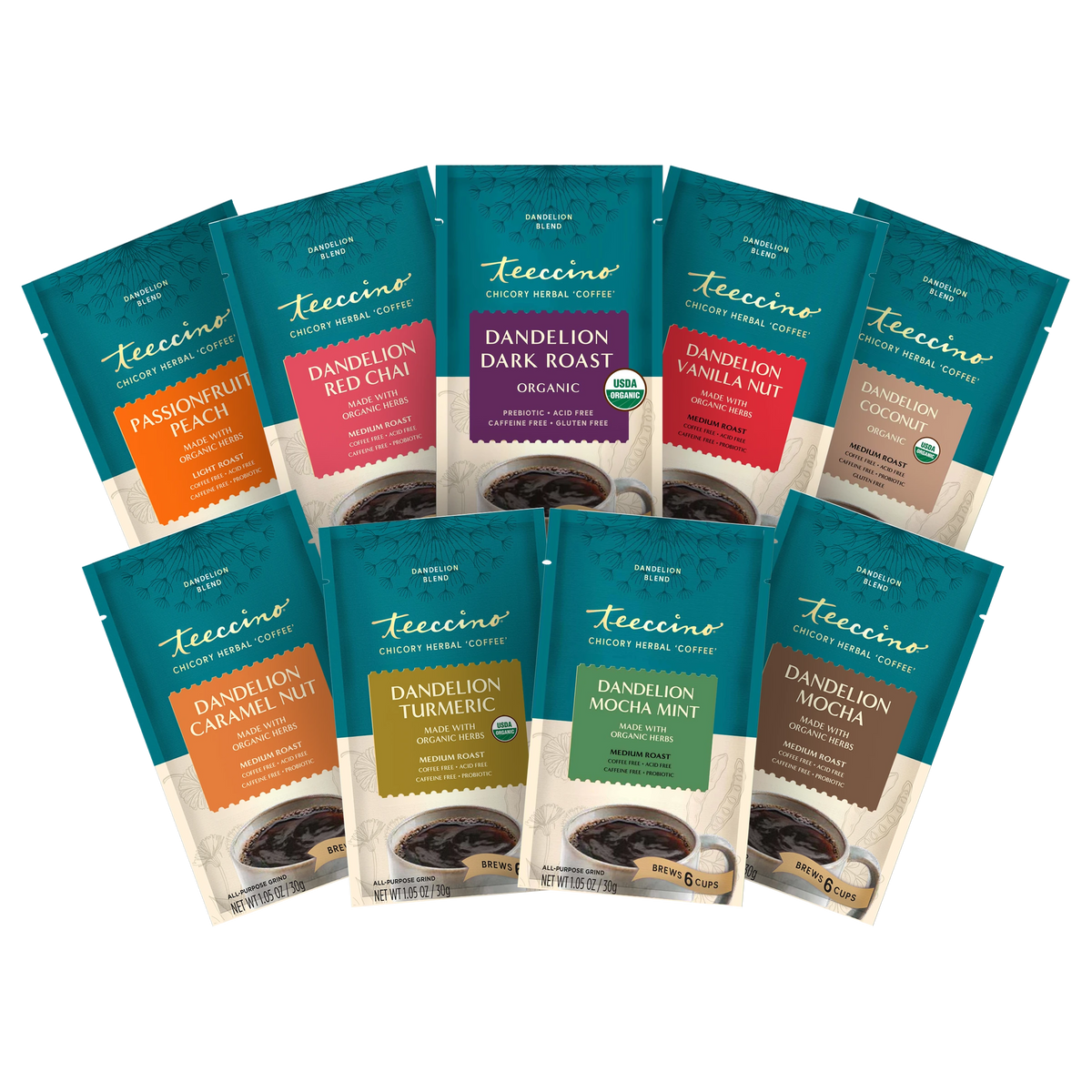 Dandelion Herbal Coffee Sampler