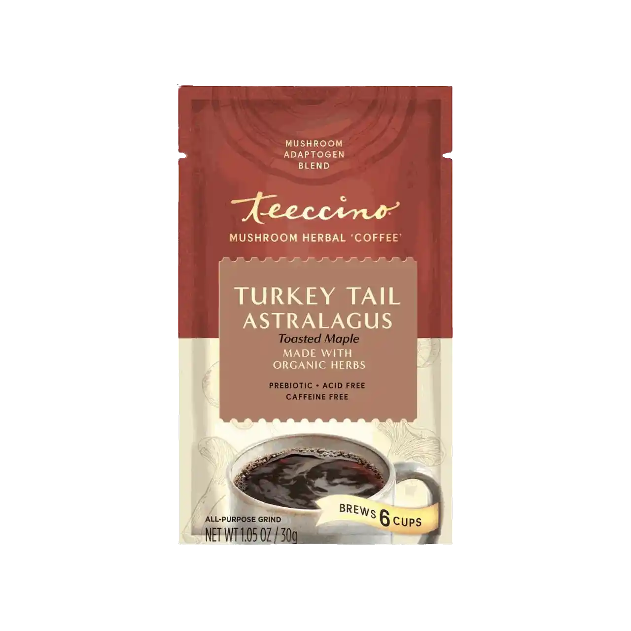 Turkey Tail Astragalus Toasted Maple Mushroom Herbal Coffee