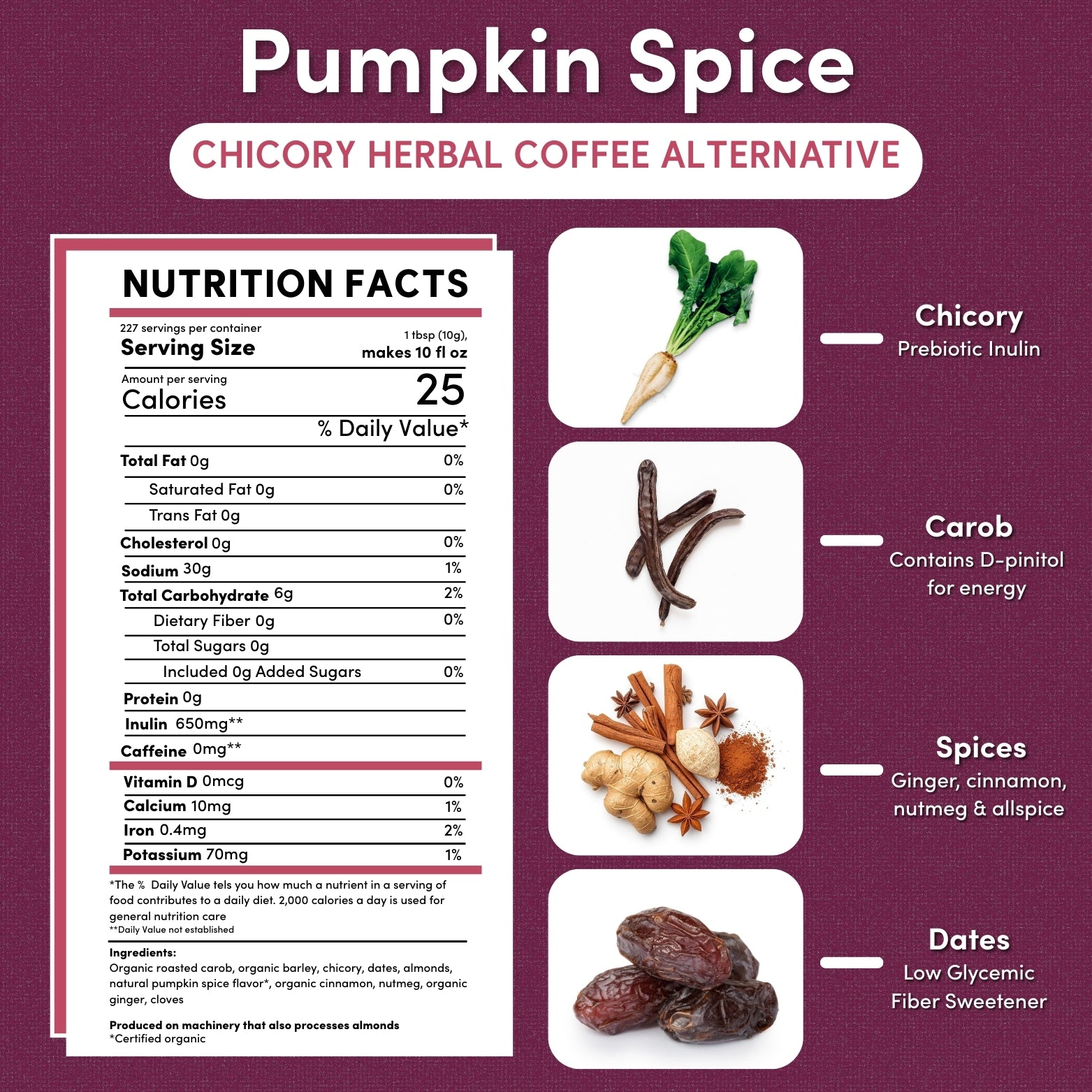 Pumpkin Spice Chicory Herbal Coffee