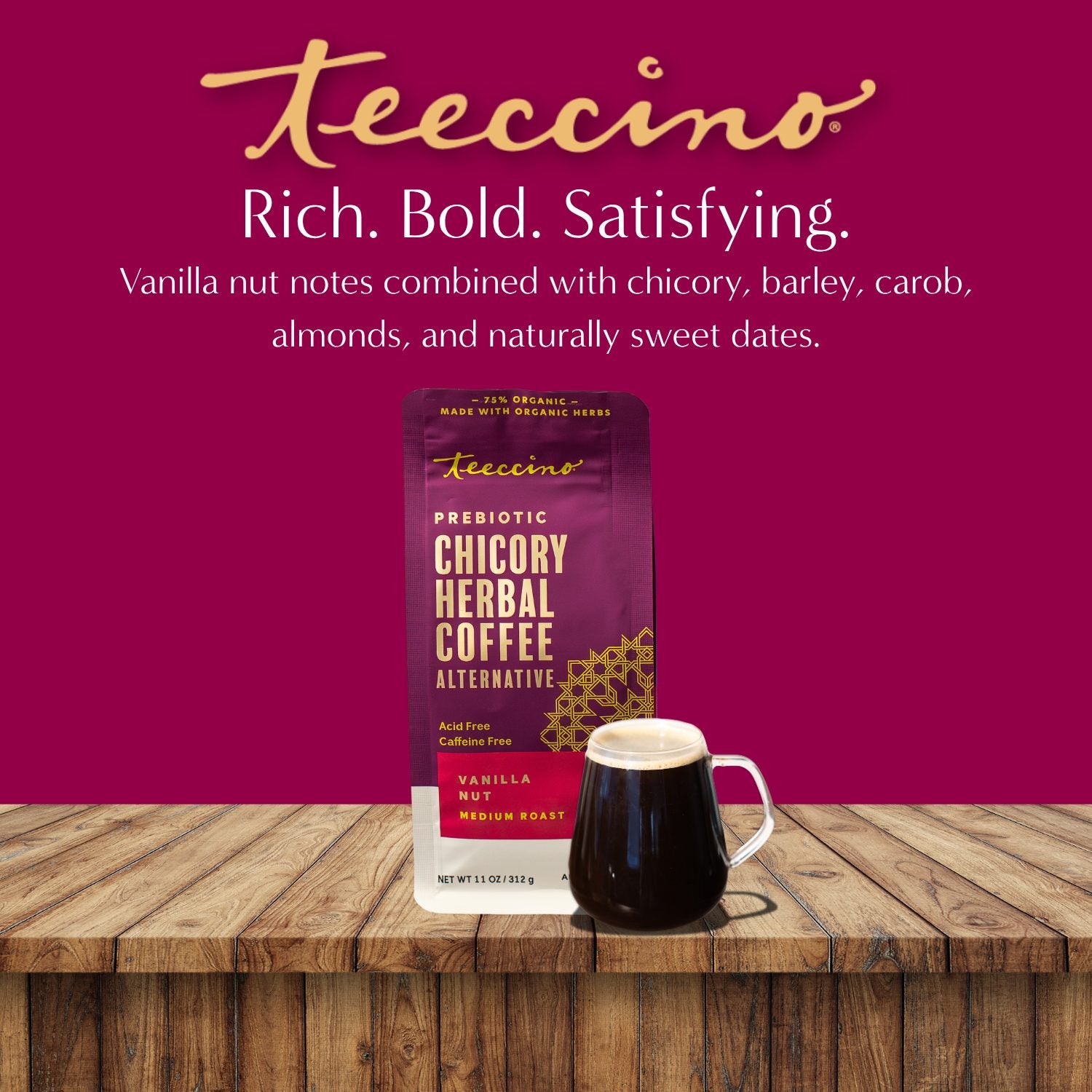 Vanilla Nut Chicory Herbal Coffee