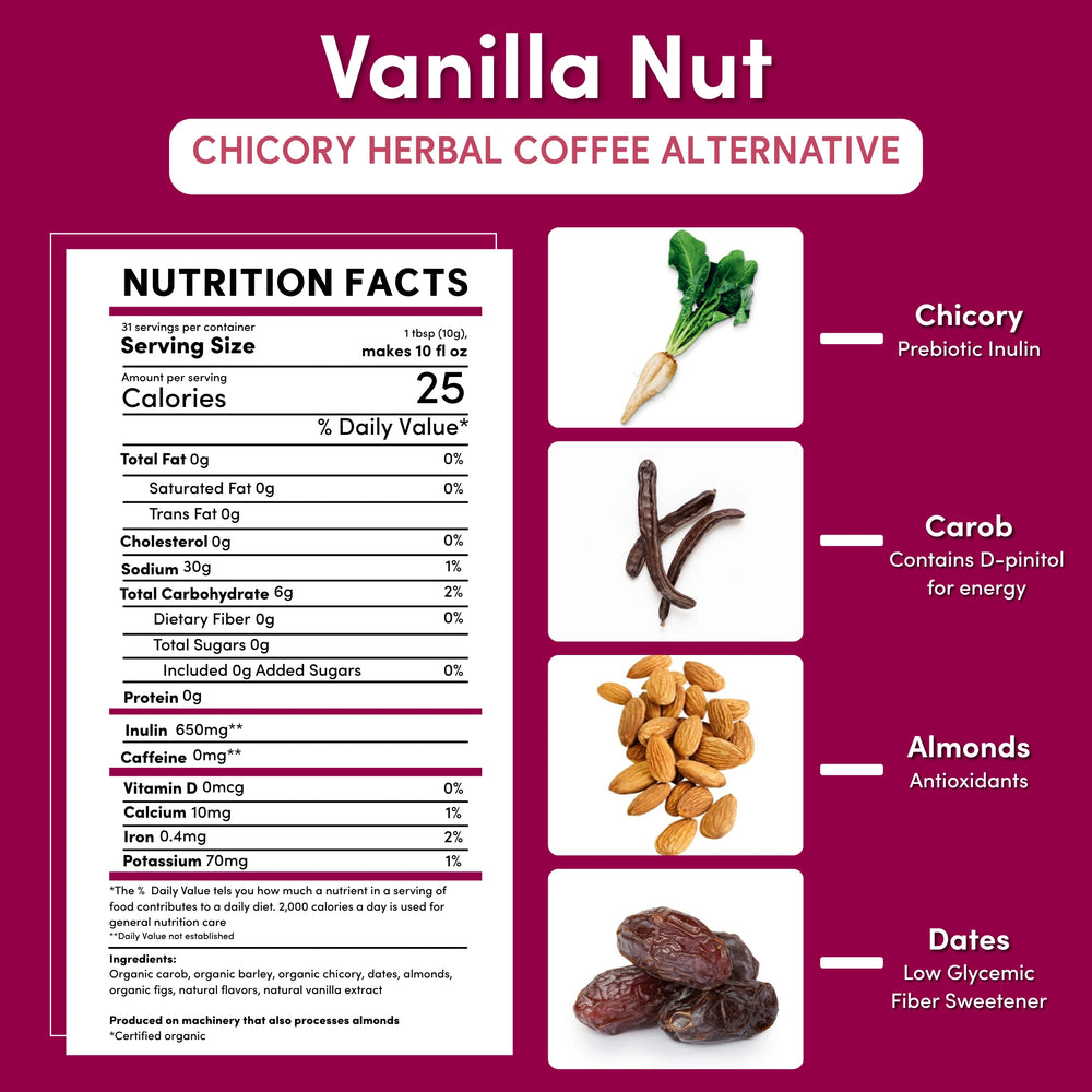 Vanilla Nut Chicory Herbal Coffee