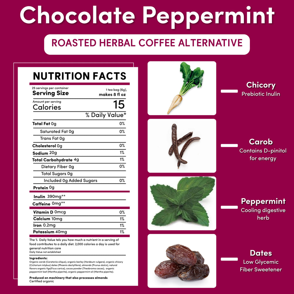Chocolate Peppermint Chicory Herbal Coffee