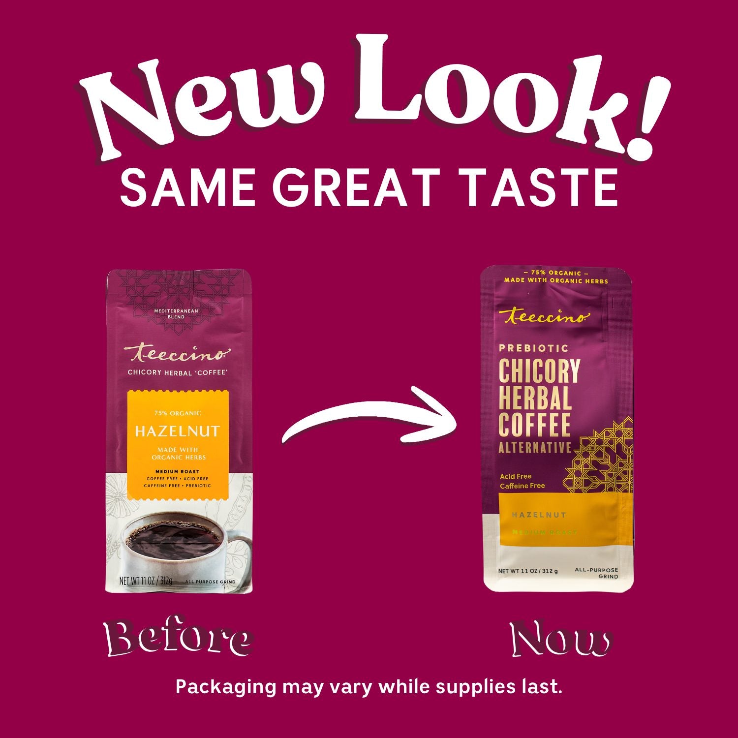 Hazelnut Herbal Coffee Coffee Alternative – Teeccino