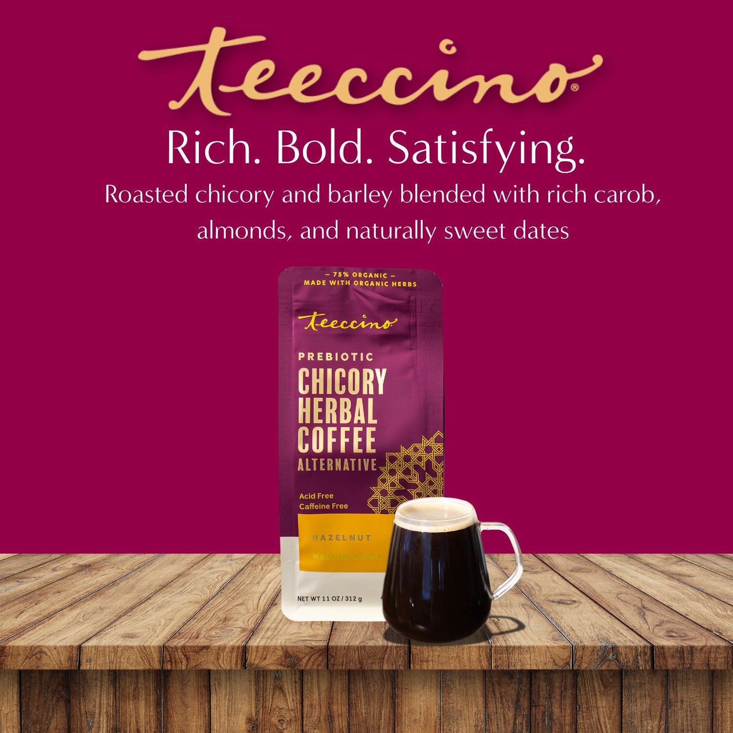 Hazelnut Herbal Coffee Coffee Alternative – Teeccino