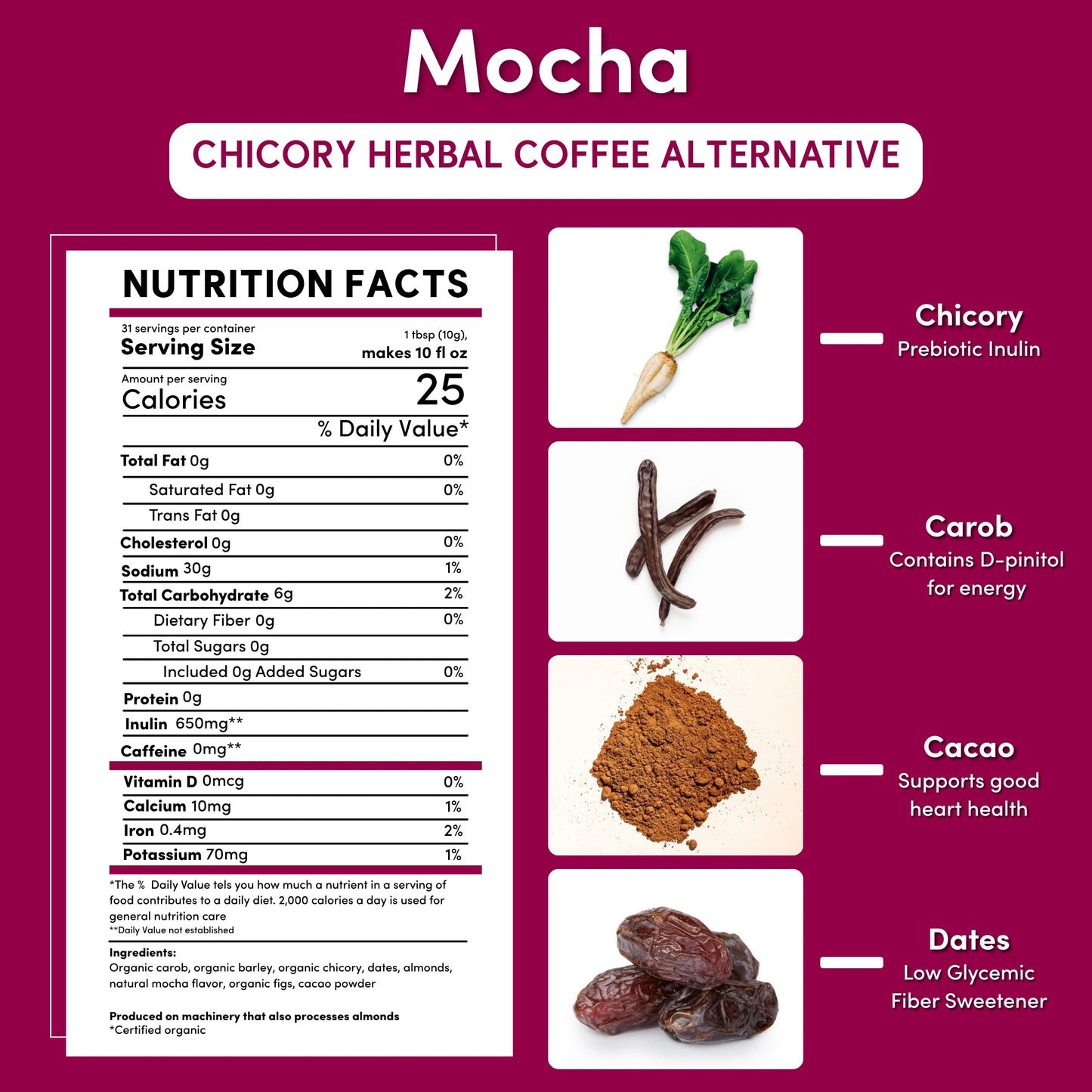 Nutrition view of Teeccino product — 2400px hi-res
