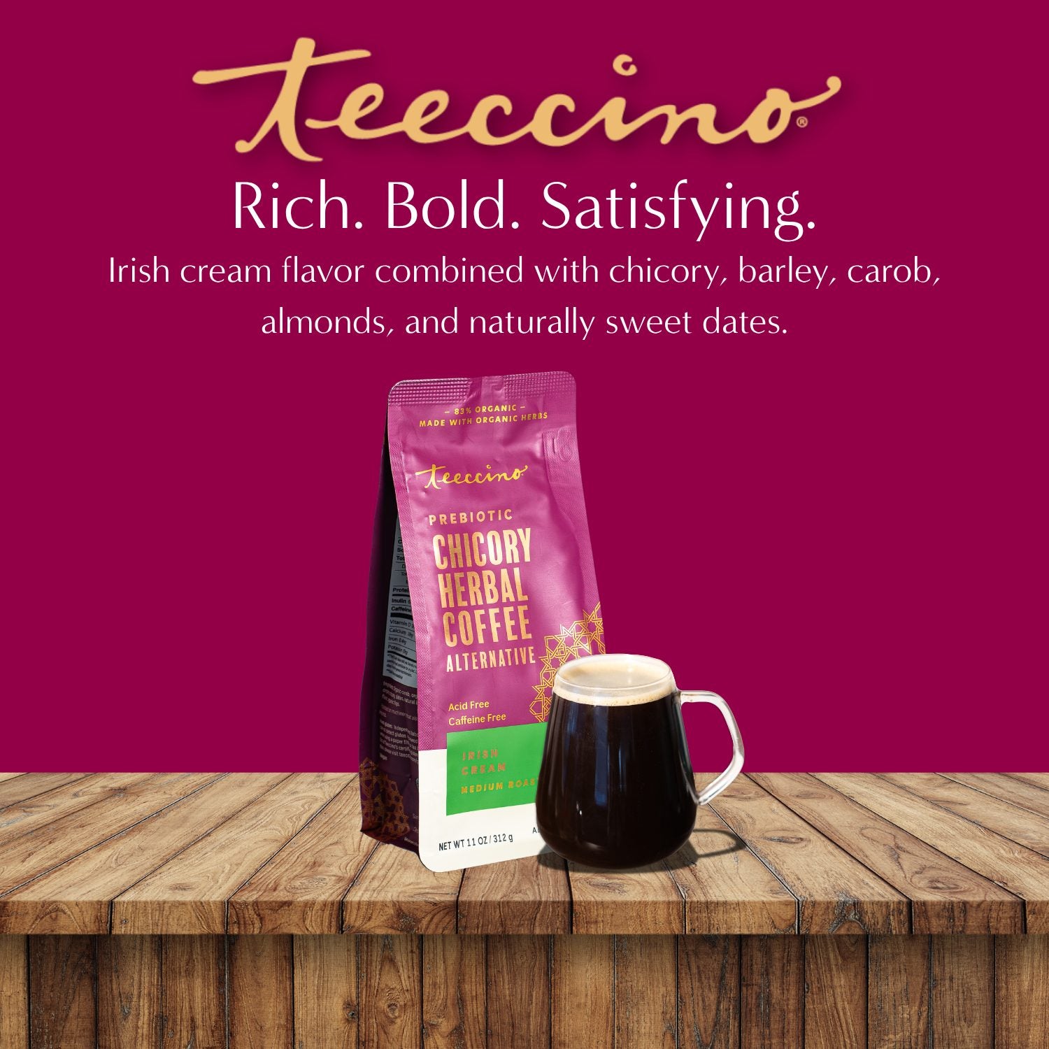 Teeccino Almond Amaretto Chicory Herbal Coffee | Alternative
