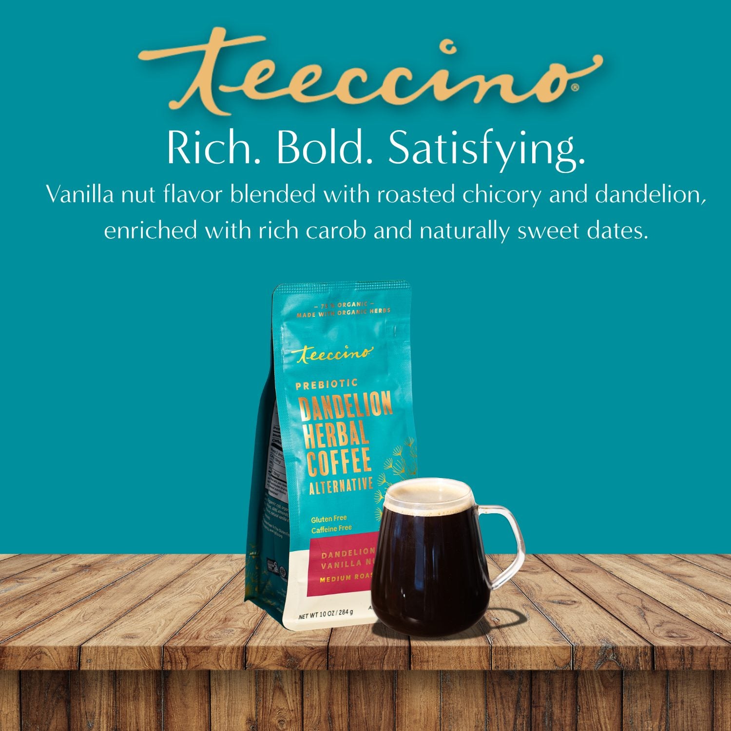 Dandelion Vanilla Nut Herbal Coffee – Teeccino