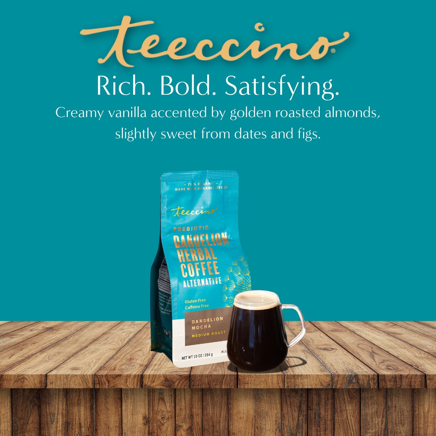Dandelion Mocha Herbal Coffee – Teeccino