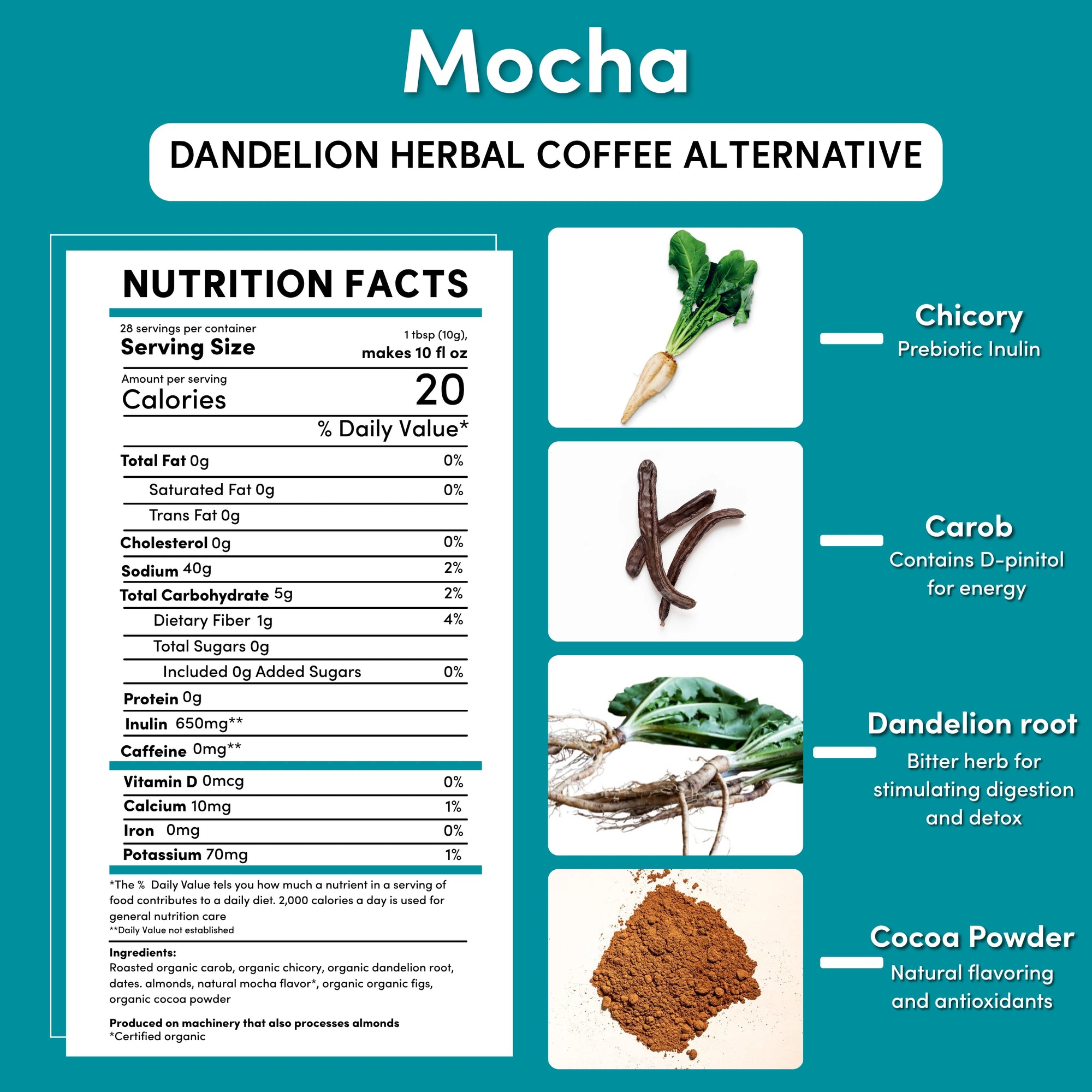 Dandelion Mocha Herbal Coffee