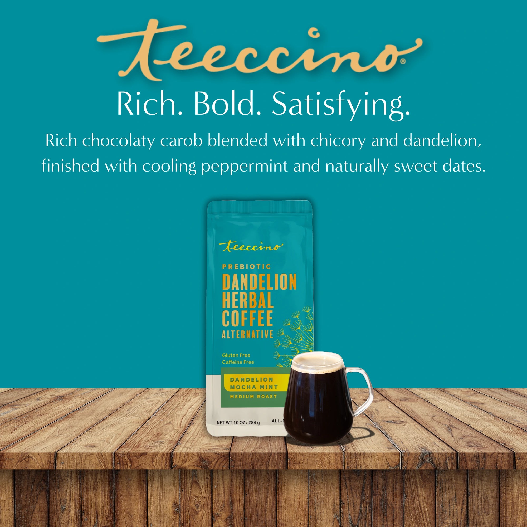 Dandelion Mocha Mint Herbal Coffee – Teeccino