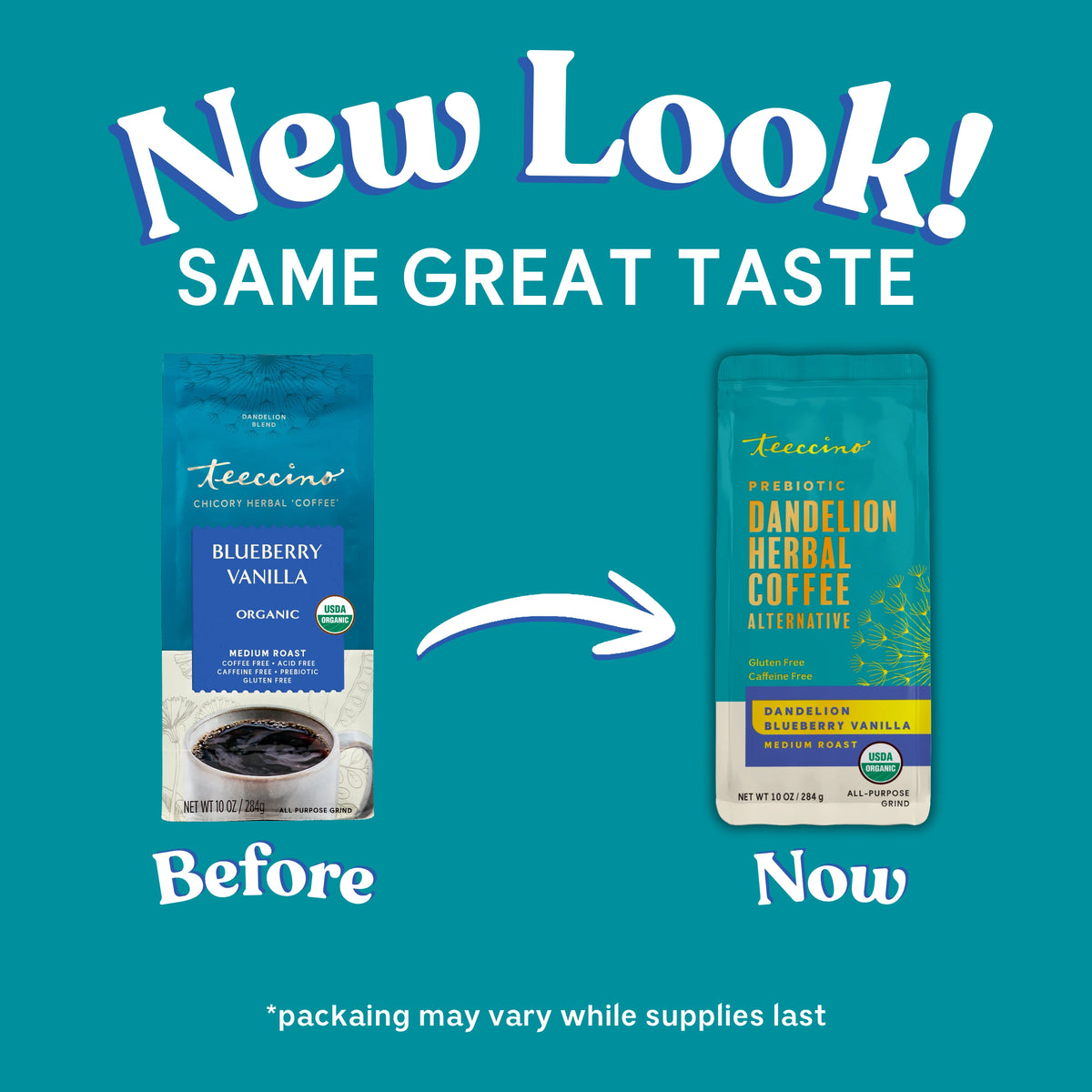 Dandelion Blueberry Vanilla Herbal Coffee – Teeccino
