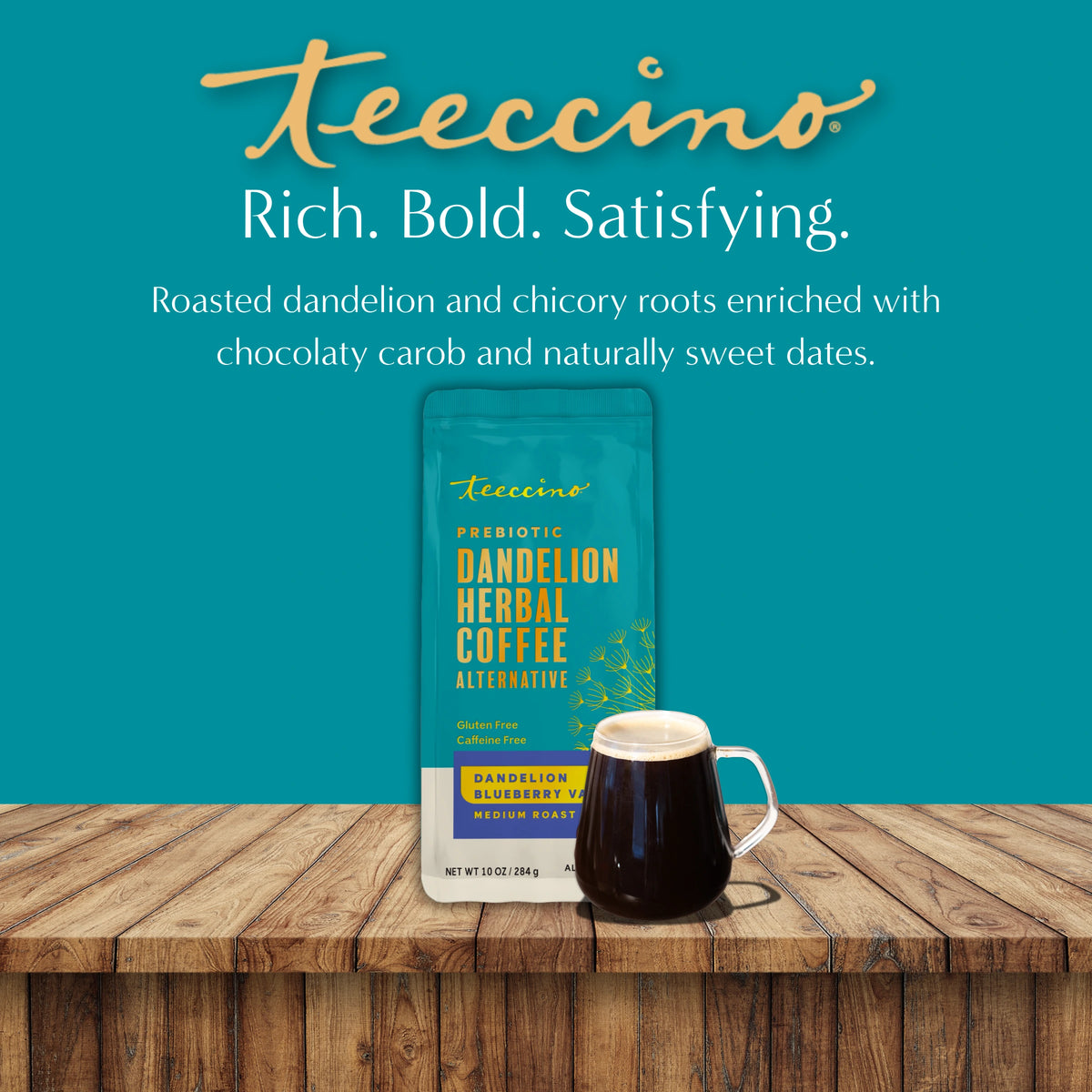 Dandelion Blueberry Vanilla Herbal Coffee – Teeccino