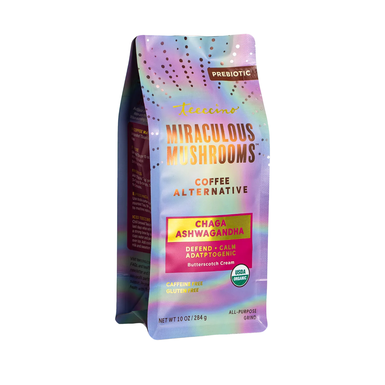 Chaga Ashwagandha Butterscotch Cream Mushroom Herbal Coffee
