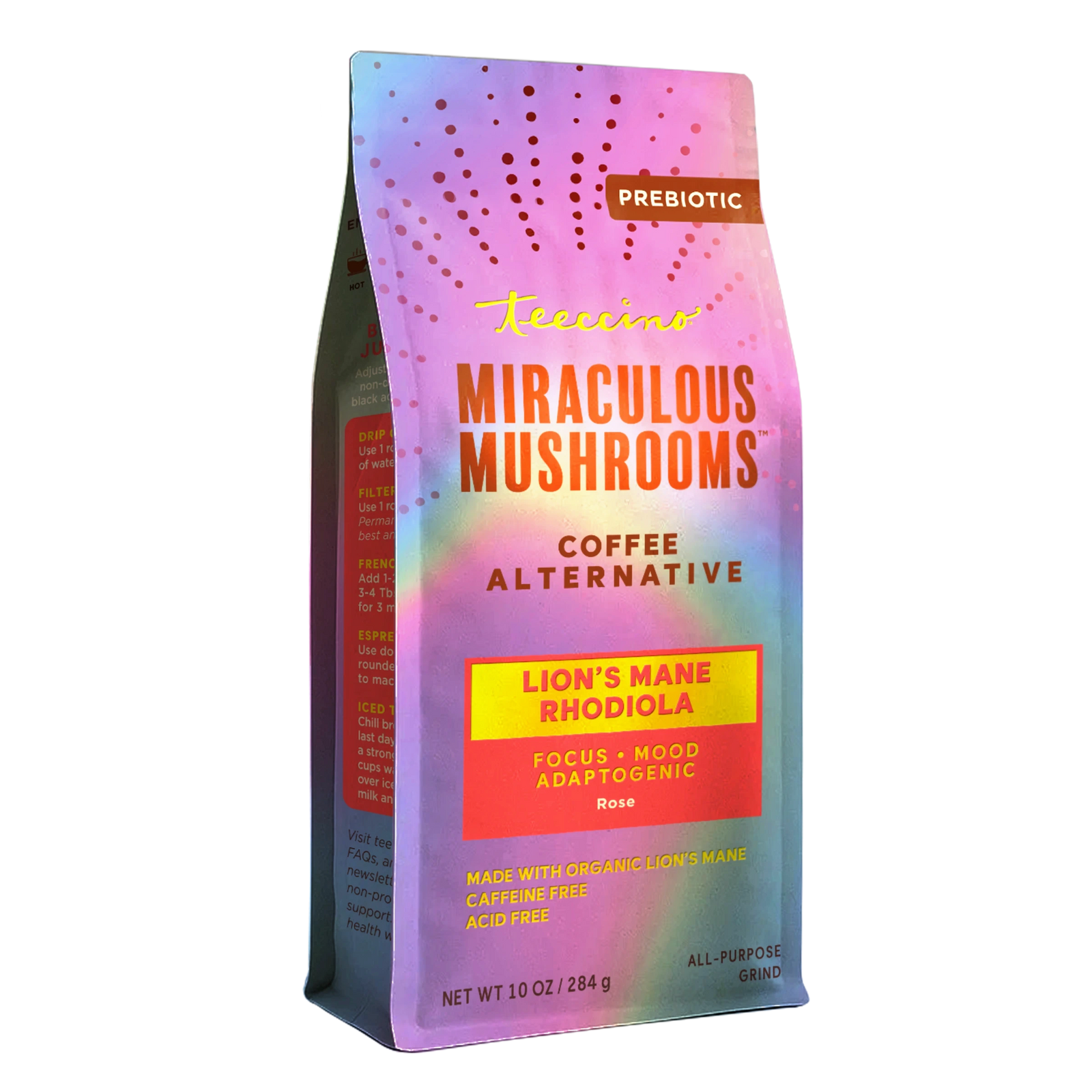 Lion's Mane Rhodiola Rose Mushroom Herbal Coffee