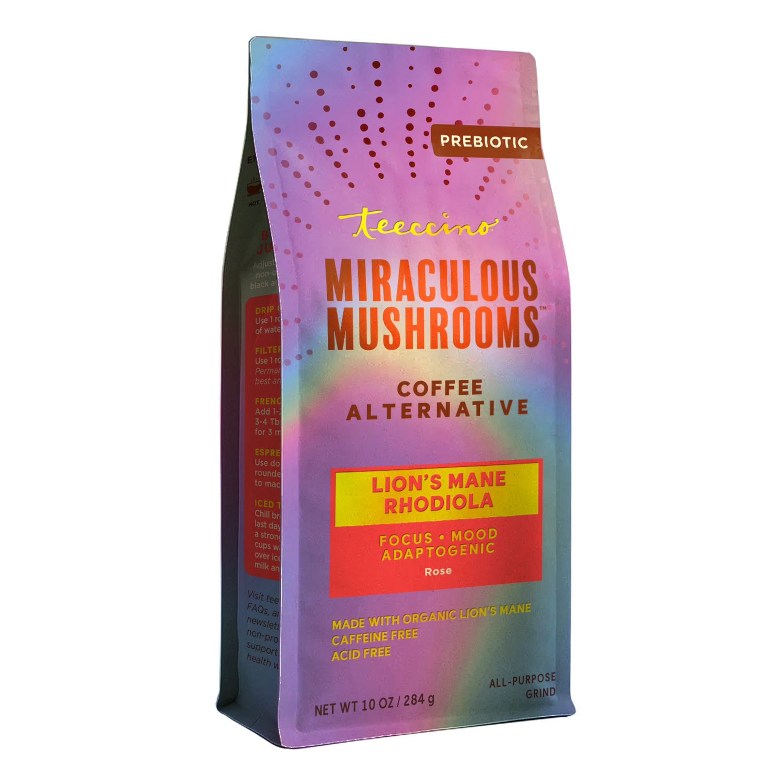 Lion's Mane Rhodiola Rose Mushroom Herbal Coffee