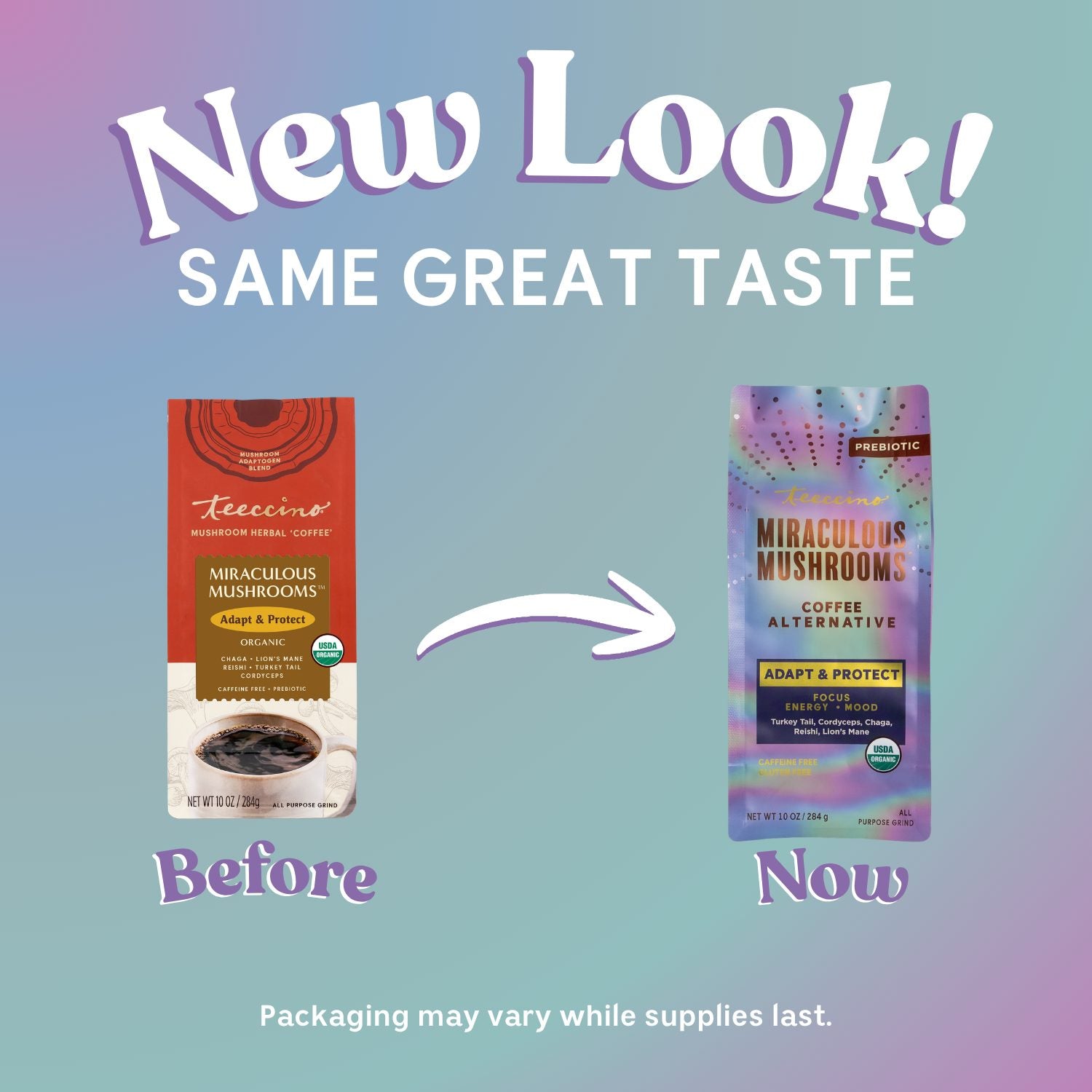 Miraculous Mushrooms® Adapt & Protect Herbal Coffee – Teeccino