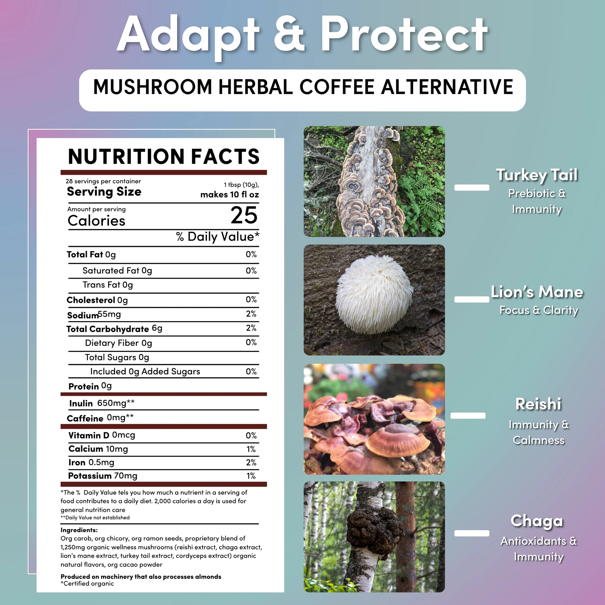 Miraculous Mushrooms® Adapt & Protect Herbal Coffee