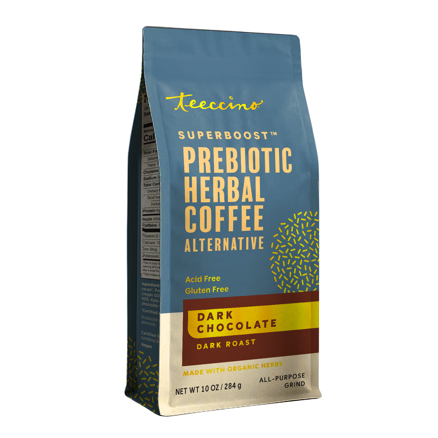 Dark Chocolate Prebiotic SuperBoost Herbal Coffee