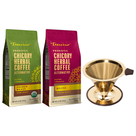Teeccino Pour Over Starter Kit - new packaging [89006-PourOver-Kit-hero-20261022]