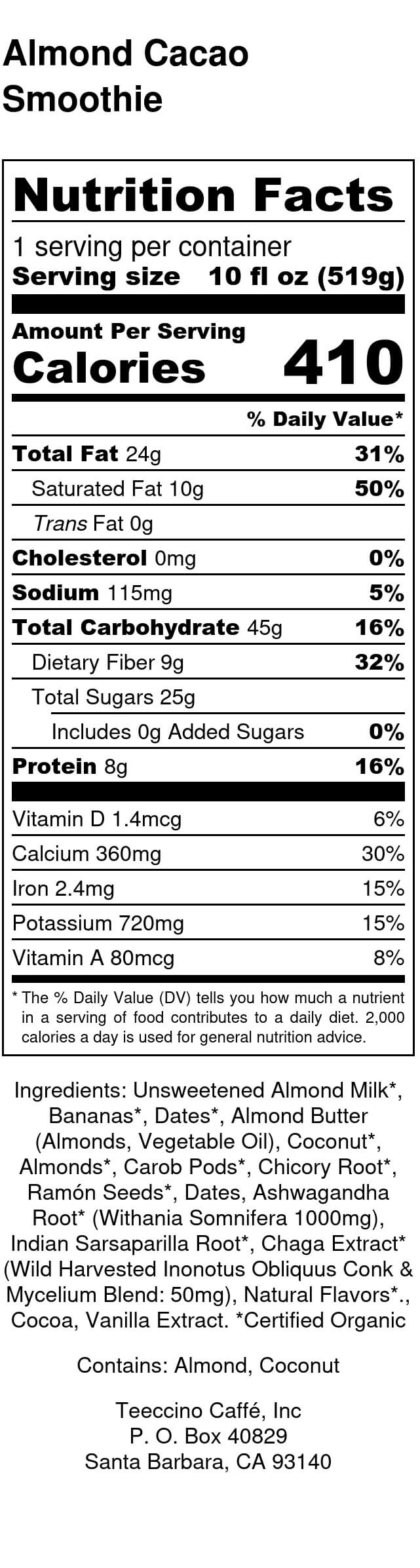 Nutrition facts