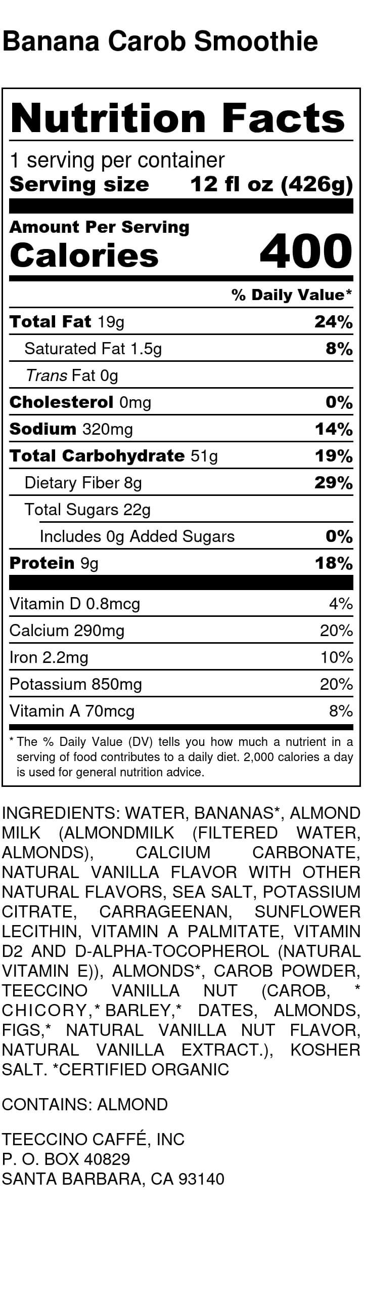 Nutrition facts