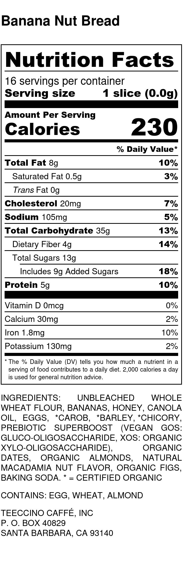 Nutrition facts
