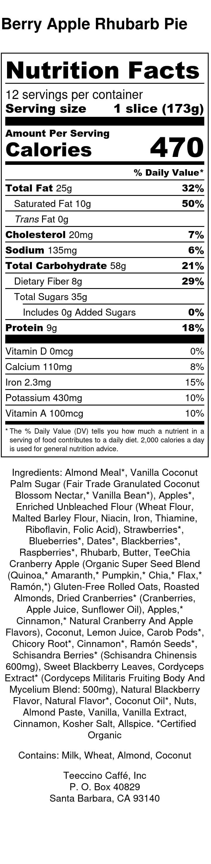 Nutrition facts