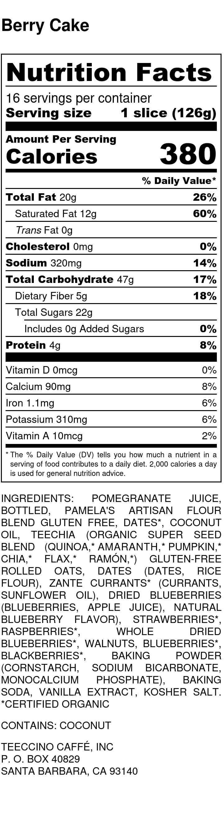 Nutrition facts